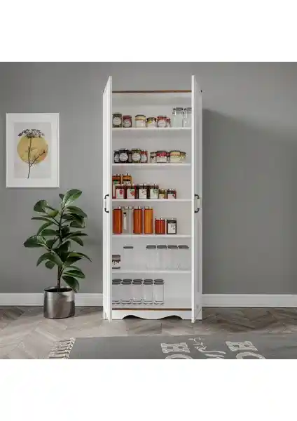 Kzn Home Kartopu Country Konserve Dolabı: Estetik ve Dayanıklı Depolama Çözümü