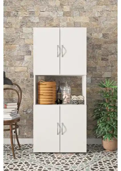 KZY Orta Bölmeli Çok Amaçlı Dolap: Modern Tasarım ve Geniş İç Hacim Özellikleri