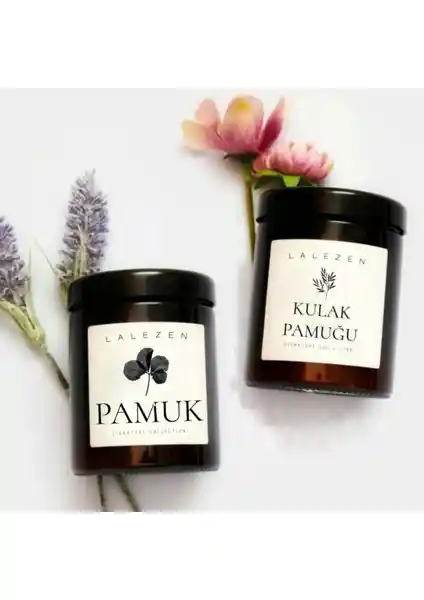 Lalezen Kulak Pamuğu ve Kavanoz Seti: Estetik ve Kullanışlı Saklama Çözümü