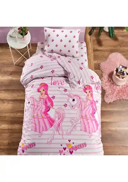 Laliva Çarşafı Lastikli Doğal Pamuklu Çocuk Nevresim Takımı 160x220 cm