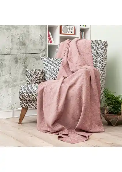 Latuda Kaymaz Jakarlı Desenli Koltuk Şalı 175x215 cm Dayanıklı ve Estetik Koruyucu Örtü