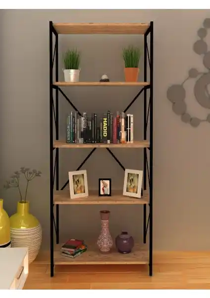 Limnizza 5 Raflı Metal Kitaplık Modern Tasarım ve Çok Yönlü Kullanım Özellikleri
