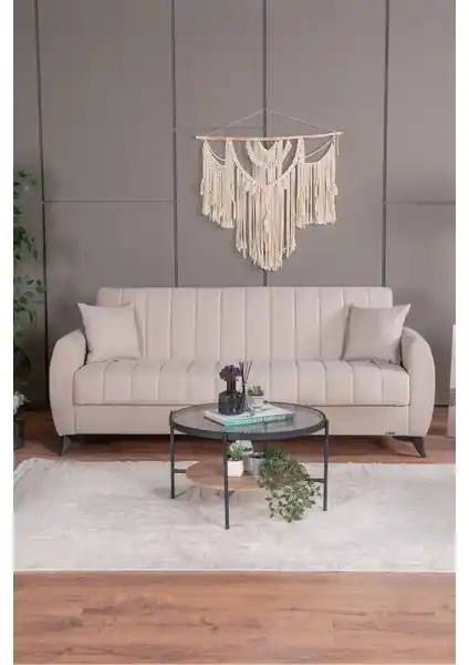 Linda Üç Kişilik Kanepe Yüksek Ayaklı Modern Tasarım ve Fonksiyonellik