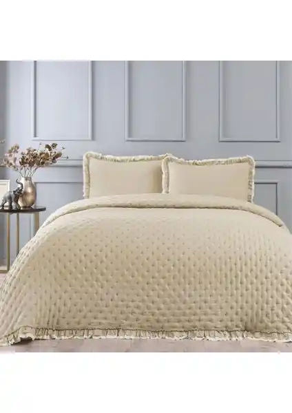Linens Scarlett Çift Kişilik Yatak Örtüsü Seti Kahve Renkli Modern Tasarım