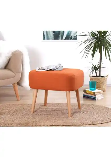 Lorence Home Parrot Puf Turuncu: Modern ve Şık Oturma Çözümü