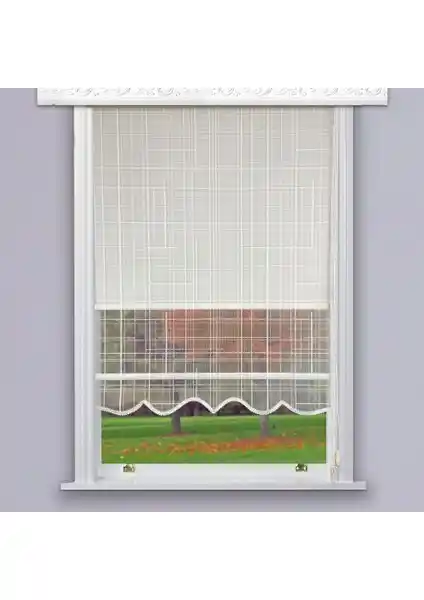 Lucra Concept Çift Mekanizmalı Tül Stor Perde Krem Renk Modern ve Fonksiyonel Tasarım