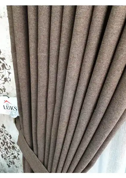 Lüks House Açık Kahverengi Blackout Keten Perde: Estetik ve İşlevselliğin Buluşması