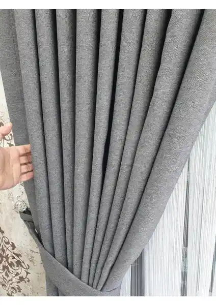 Lüks House Gri Blackout Keten Perde: Modern Tasarım ve Fonksiyonellik Bir Arada