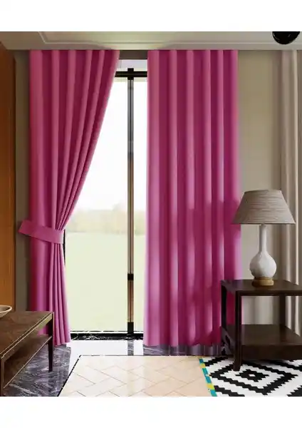 Lüks House Pembe Blackout Perde Yatak ve Çocuk Odaları İçin Modern Tasarım