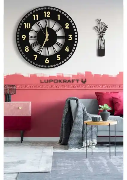 Lupokraft Dekoratif Aynalı Duvar Saati Modern Tasarım ve Sessiz Çalışma Özelliğiyle Öne Çıkıyor