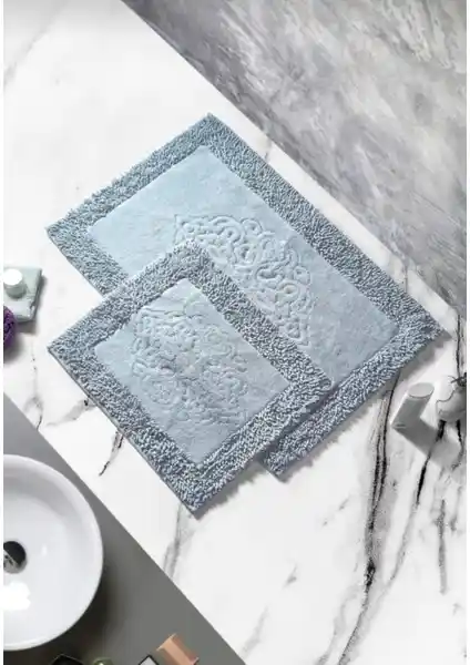 Madame Clean Tiffany 2'li Pamuklu Klozet Takımı Modern ve Şık Banyo Dekorasyonuna Uyum Sağlar