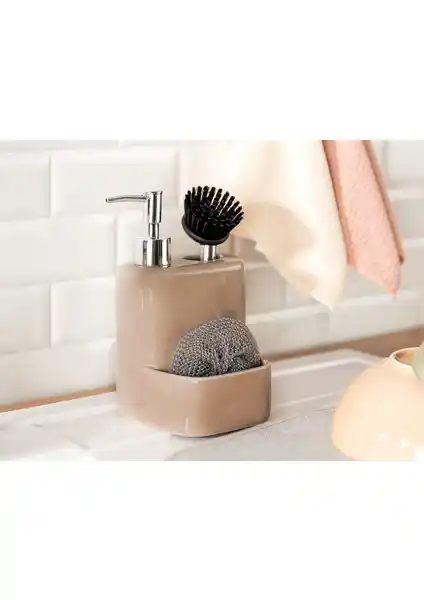 Madame Coco Andre Fırçalı Seramik Sıvı Sabunluk Modern ve Şık Tasarımıyla Banyo Dekorasyonunu Tamamlar