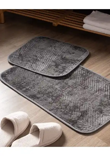 Madame Coco Eze Banyo Paspası Antrasit Renk Modern ve Dayanıklı Tasarım