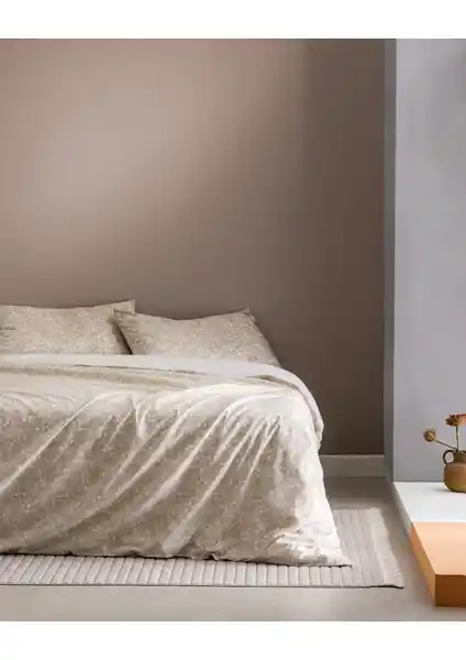 Madame Coco Fiance Pamuklu Çift Kişilik Nevresim Takımı Bej Renkli ve Şık Tasarım