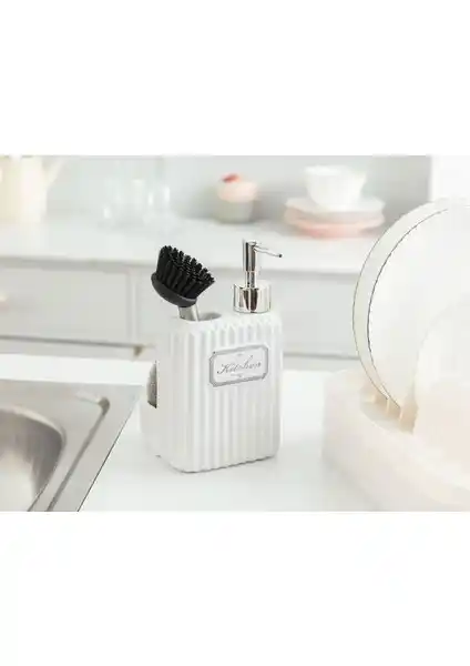 Madame Coco Freman Layer Seramik Fırçalı Sıvı Sabunluk Modern ve Estetik Tasarım