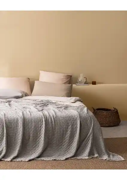 Madame Coco Grania Tek Kişilik Pamuklu Yatak Örtüsü Modern Tasarım ve Uzun Ömürlü Kullanım