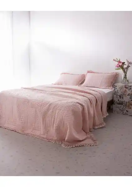 Madame Coco Medus Tek Kişilik Yatak Örtüsü Pudra Renk ile Şık ve Dayanıklı Tasarım
