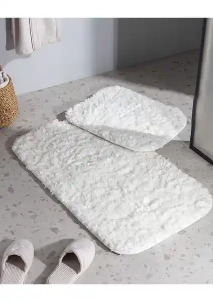 Madame Coco Sheep 2'li Banyo Paspası Beyaz ile Şıklık ve Konforun Buluşması