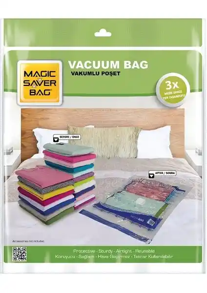 Magic Saver Bag Vakumlu Poşet ile Eşyalarınızı Koruyun ve Alan Tasarrufu Sağlayın
