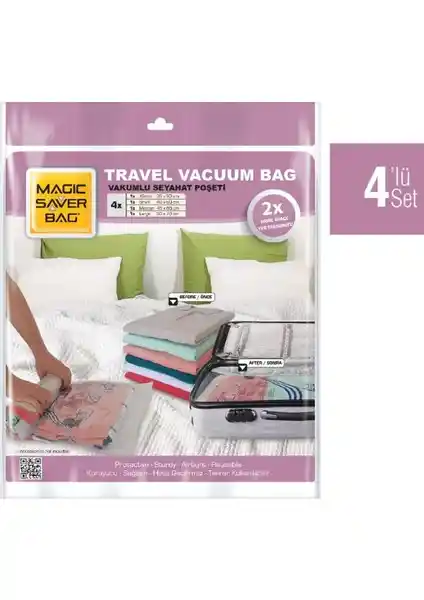 Magic Saver Bag Vakumlu Saklama Poşetleri ile Eşyalarınızı Uzun Süre Taze ve Düzenli Tutun