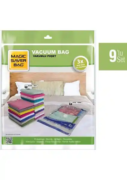 Magic Saver Bag Vakumlu Saklama Poşetleri Seti ile Hacimli Eşyalarınızı Kolayca Düzenleyin