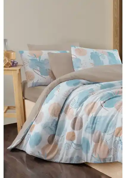 Magnolia Çift Kişilik Geometrik Desenli Nevresim Takımı Modern Yatak Odası Dekoru