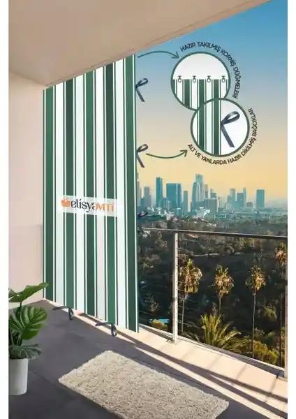 Markahil Balkon Perdesi Çizgili ve Bağcıklı Modellerle Estetik ve Fonksiyonel Kullanım