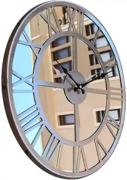 Markakanvas Aynalı Metal Duvar Saati Modern İç Mekanlar İçin Şık ve Dayanıklı Tasarım