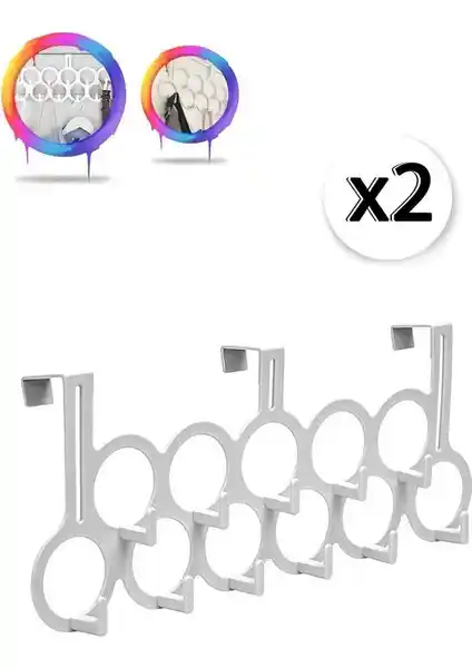 Masho Trend 2 Adet Beyaz Kapı Arkası Askılık ile Ev ve Ofis Düzeninizi Sağlayın