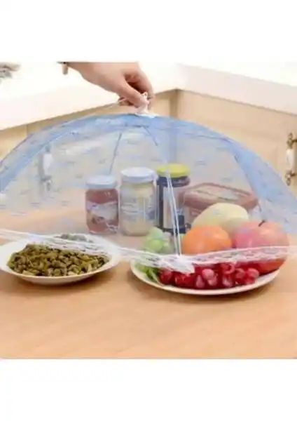 Mavi Gıda Koruma Şemsiyesi: Estetik ve Fonksiyonel Yiyecek Koruma Çözümü