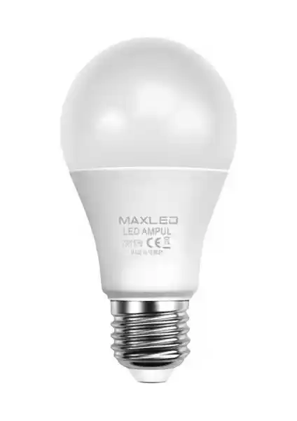 Maxled 9W LED Ampul 6500K Beyaz Işık E27 Duy Tipi Ekonomik ve Yüksek Performanslı Aydınlatma