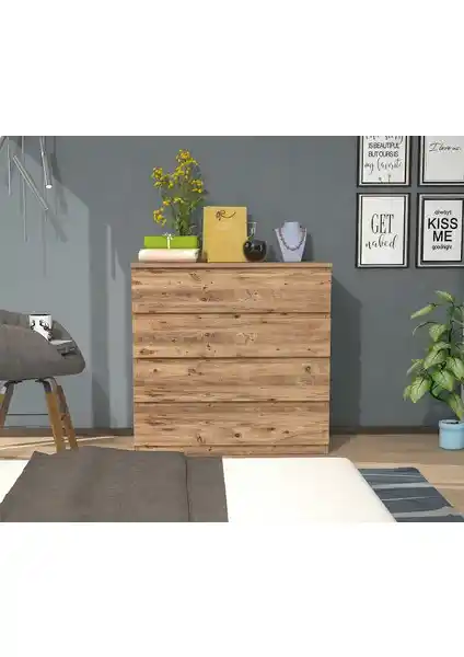 Mbes Mobilya Atlantic Çam Şifonyer: Modern ve Dayanıklı Tasarımın En İyi Seçeneği