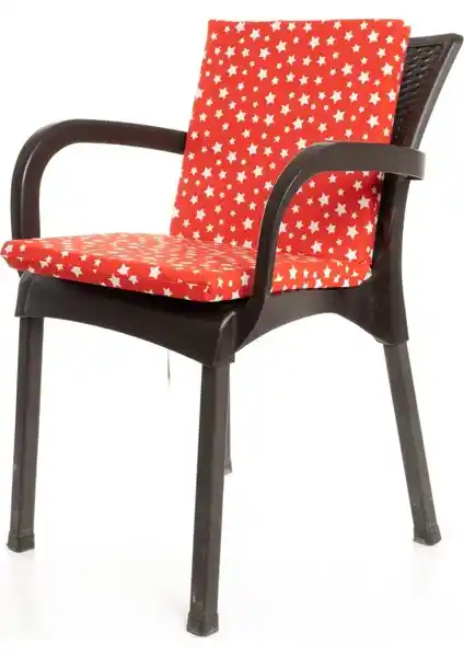 MER-TİM Yıldız Desenli Sandalye Minderi Şık ve Konforlu Tasarımıyla Ev ve Ofis Kullanımı İçin Uygun