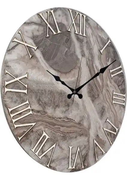 Mermer Desenli Duvar Saati: Estetik ve Fonksiyonelliği Bir Arada Sunan Modern Dekoratif Parça