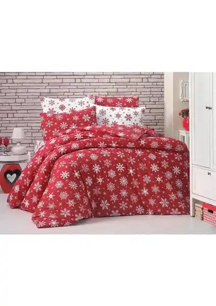 Mertim Yılbaşı Temalı Kırmızı Kişilik Nevresim Takımı İncelemesi ve Detaylar