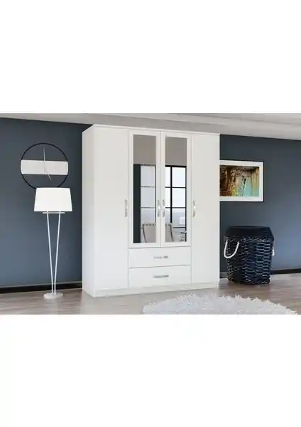 Metalia Gm 035 Esil: 4 Kapılı ve Aynalı Geniş Depolama Çözümü