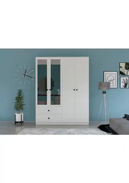 Metalia Gm 079 Novado Aynalı Düğme Kulplu 4 Kapı 2 Çekmeceli Gardırop İnceleme ve Kullanıcı Yorumları