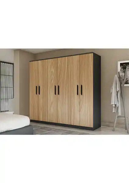 Metalia GM 087 6 Kapılı Aynasız Sonomo Gardırop Modern Tasarım ve Geniş Depolama Alanı