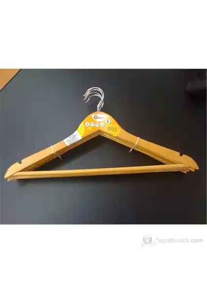 Metaltex Ahşap Askı 6'lı Set: Doğal ve Dayanıklı Depolama Çözümü