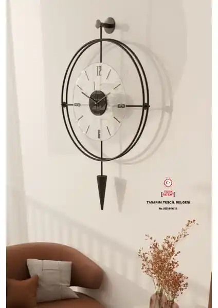 MetaQuartz Aksesuar Modern ve Şık Duvar Saati Geniş Ölçüleri ve Kaliteli Malzeme ile