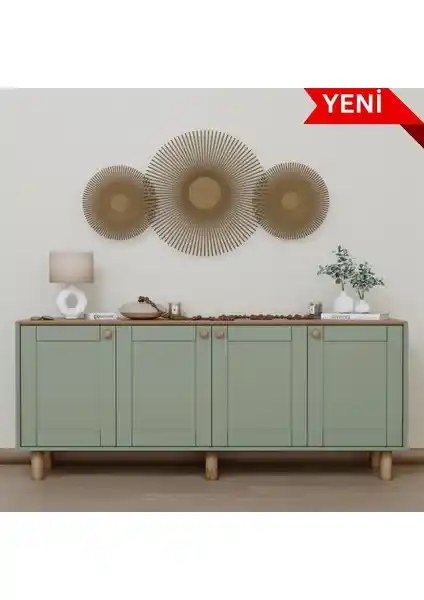 Midoser Bohem Serisi Natura Konsol Kül Yeşili Modern ve Şık Tasarım