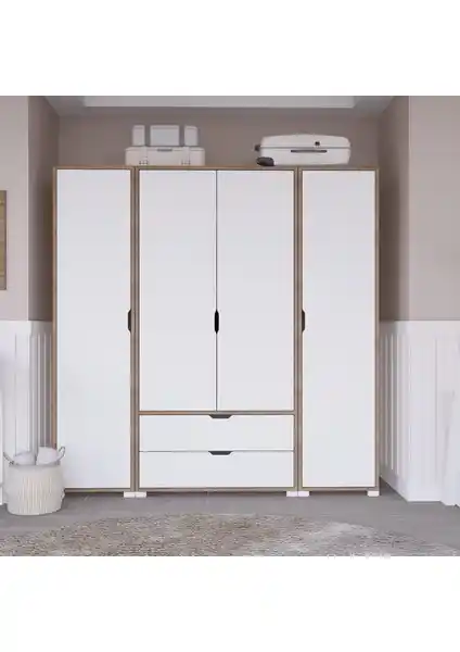 Midoser Mat Beyaz 4 Kapılı ve 2 Çekmeceli Modern Gardırop Özellikleri ve Kullanıcı Yorumları