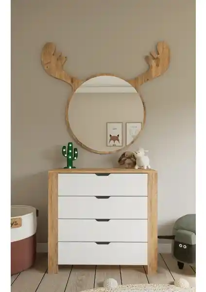 Midoser Nisan Beyaz-Keçe Şifonyer Modern Tasarım ve Fonksiyonellik Uygunluğu