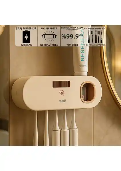 Mioji Mio UV5F Diş Fırçası Sterilizatörü: Modern ve Hijyenik Ağız Bakımı Çözümü