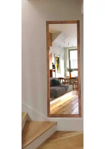 Mirrorss Ceviz Renk Ahşap Çerçeve Ayna: Modern ve Şık Dekorasyon İçin Uygun Çözüm