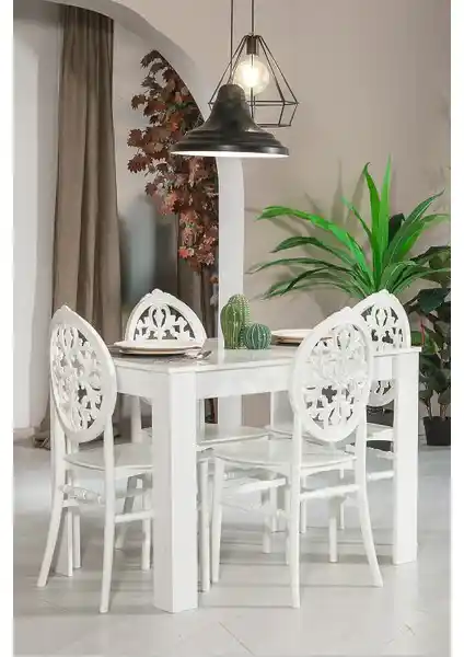 Mobetto Arda / Venüs Beyaz Mutfak Masası Takımı Modern ve Dayanıklı Tasarım