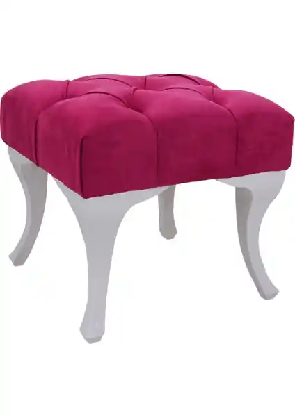 Mobil Deco Kapitoneli Puf 45x45 Mürdüm Modern ve Şık Oturma Dekorasyonu