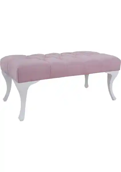 Mobil Deco Kapitoneli Puf Pembe Renkli Modern ve Çok Yönlü Oturma ve Dekorasyon Parçası