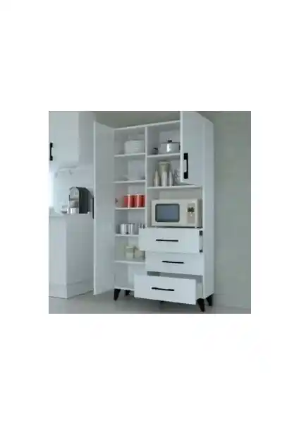 Mobilique Çok Amaçlı Mutfak Mikrodalga Fırın Dolabı: Şık ve İşlevsel Depolama Çözümü