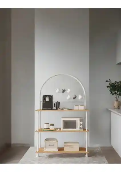 Mobitopya Çevir Kur A. Çam Kahve Köşesi Dolabı ile Modern ve Pratik Mutfak Düzeni Sağlayın